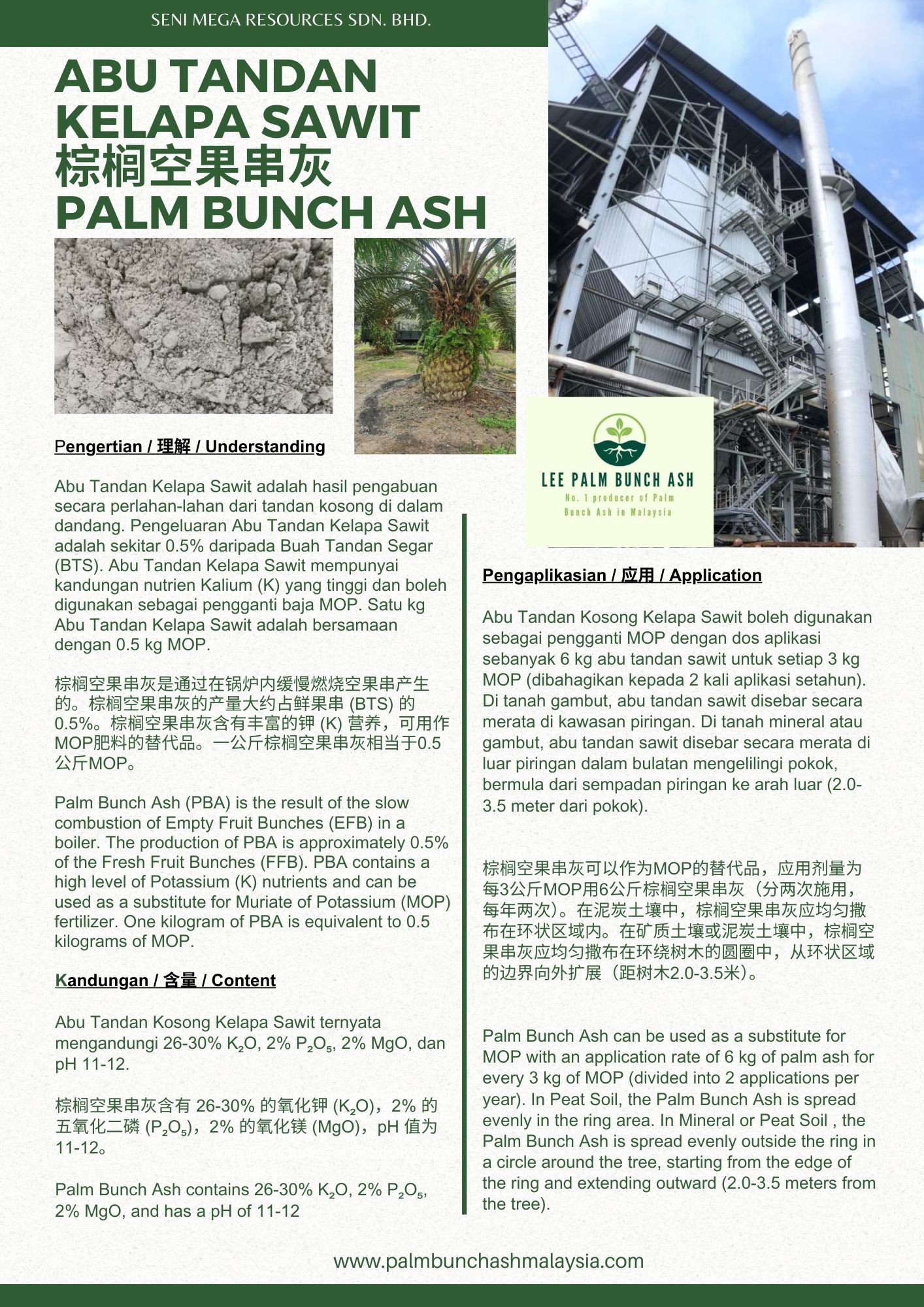 palm bunch ash malaysia